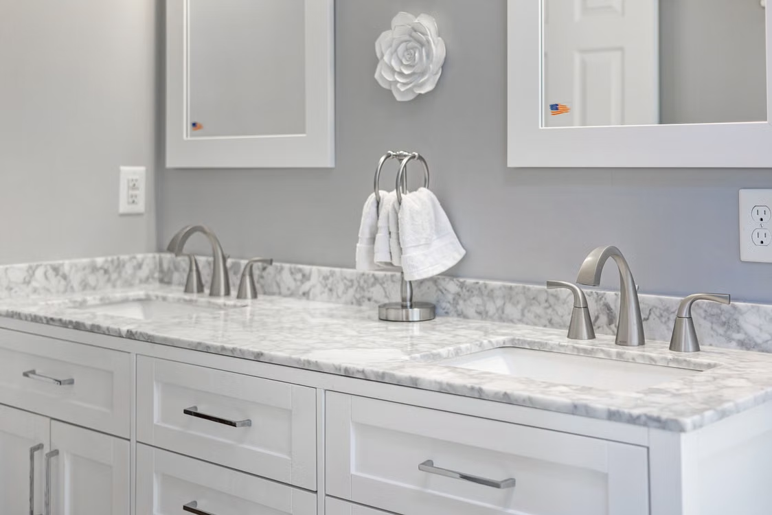  Bathroom sink in an Austin home showing potential area for leaks and drainage problems